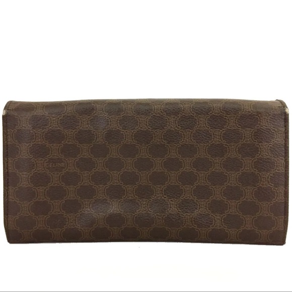 CELINE C Macadam Canvas Leather Long Bifold Wallet /1D1437 - Picture 7 of 8